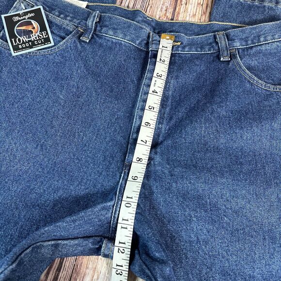 Vintage Wrangler COWBOY CUT Size 15 High Rise Jeans Denim Pants USA Made 35x32 - Picture 7 of 11
